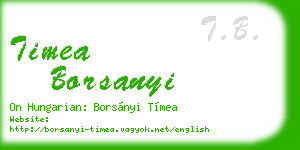 timea borsanyi business card